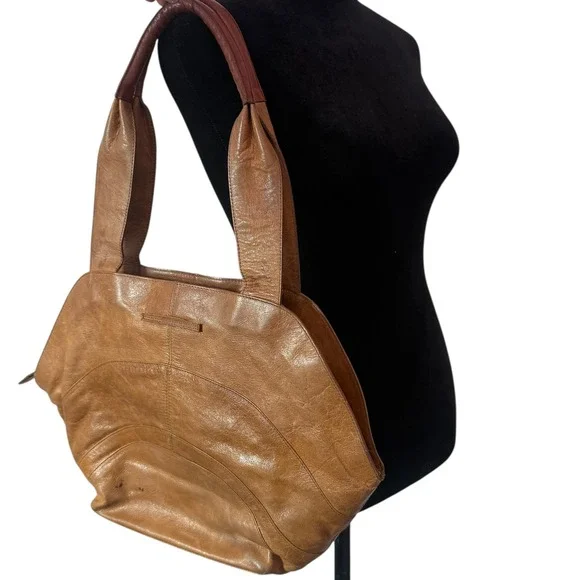 Limon Piel Handmade Colombia Brown Leather Asymmetric Hobo Shoulder Bag Unique - Picture 3 of 16